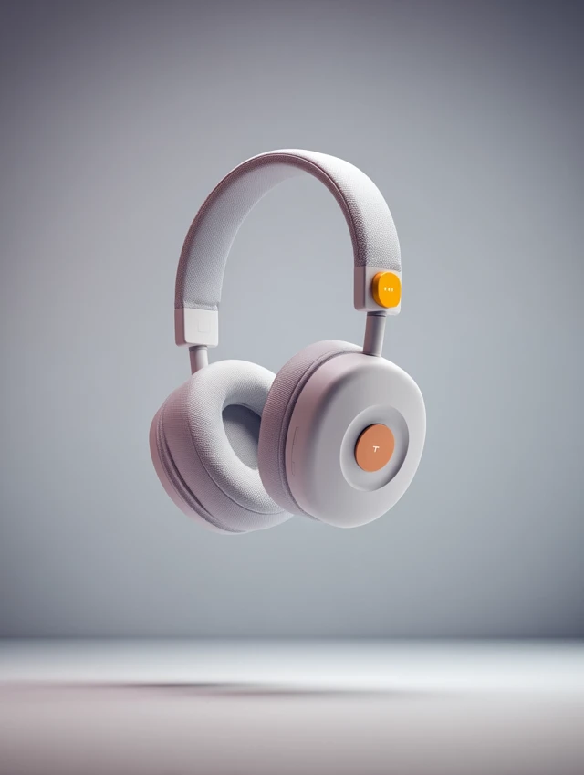 Teenage Engineering Headphones 3D Render Minimalist Design