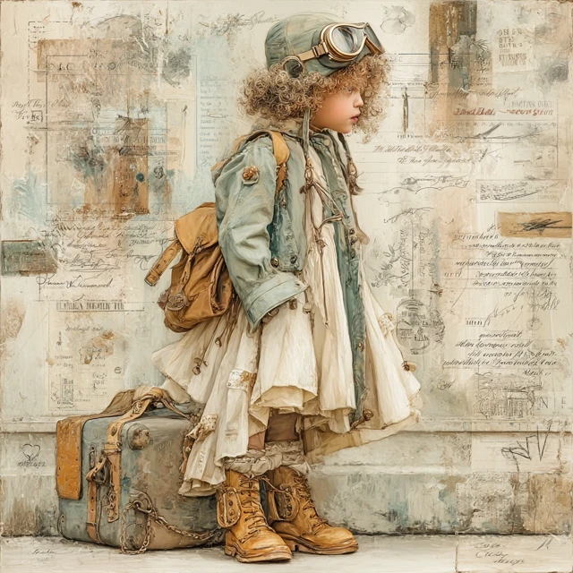 Steampunk Girl Illustration: Whimsical and Detailed