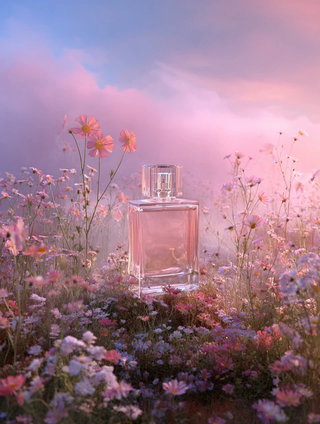 Perfume Bottle in a Meadow Photography