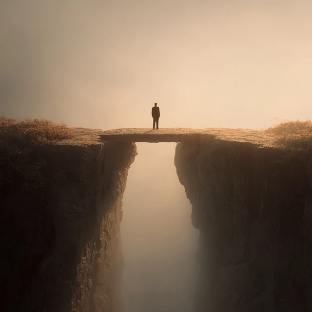 Fear of Success Metaphor Artwork Illustration