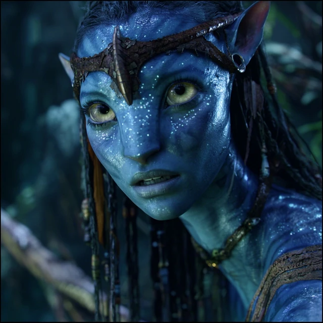 Neytiri Avatar Zoe Saldana in Pandora Jungle