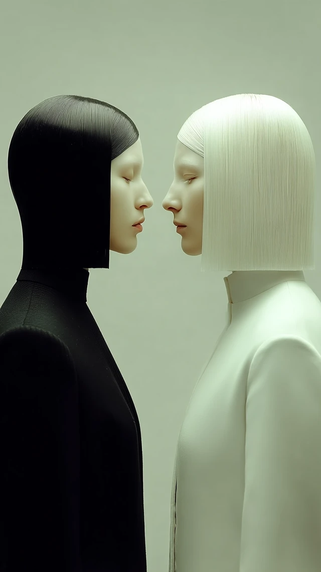 Yin Yang Twins Editorial Fashion Photo