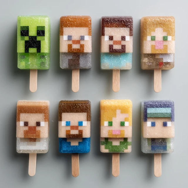 Minecraft Popsicles Fun Dessert Idea