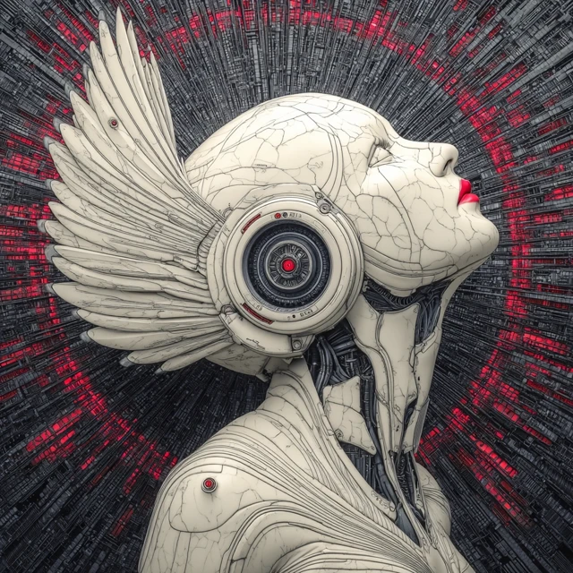 Cybernetic Humanoid Ethereal Future Art