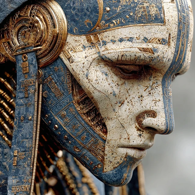 Ancient Egyptian Cyborg Portrait
