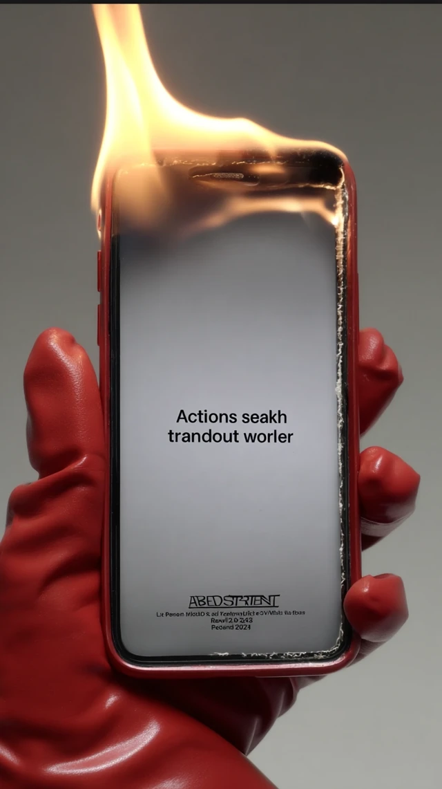 Burning Phone Actions Speak Louder Than Words