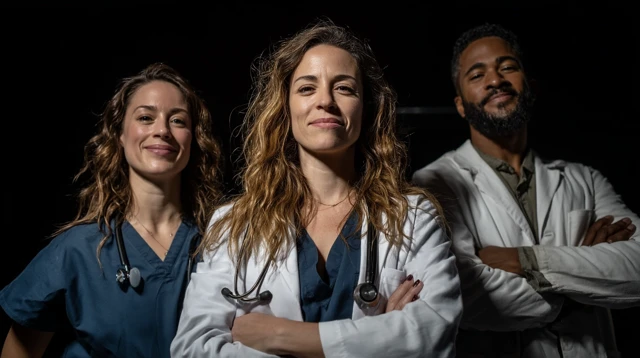 Healthcare Professionals: Doctors and Nurse Portrait
