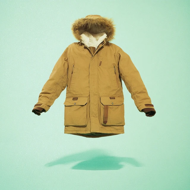 Floating Winter Jacket Blue Studio Shot