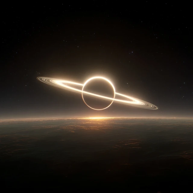Planetary Rings Seen from Titan Animation