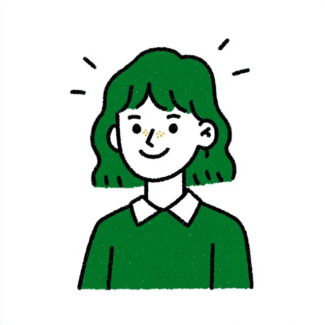 Smiling High School Girl Peace Sign Illustration