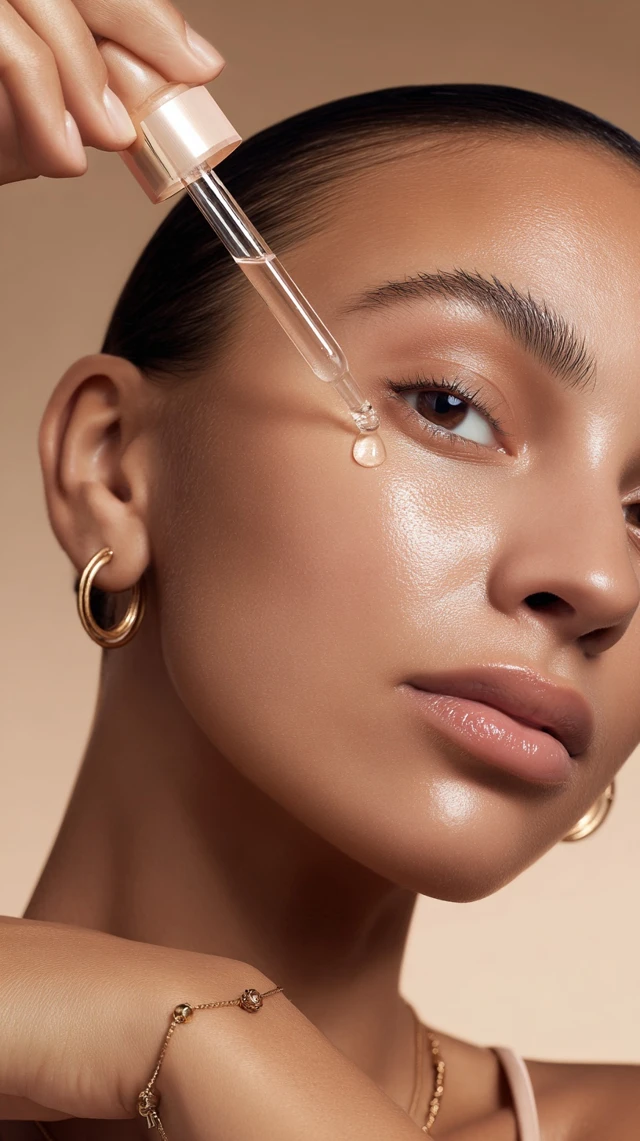 Radiant Skincare Campaign Dewy Skin Serum Drop