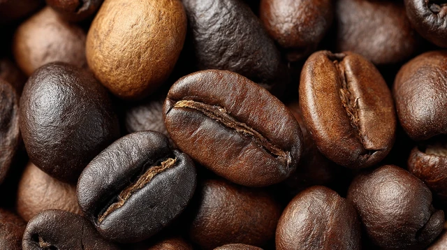 Close Up Coffee Beans Texture and Details