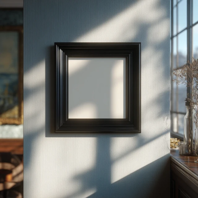 Black Picture Frame in Hanseatic Interior
