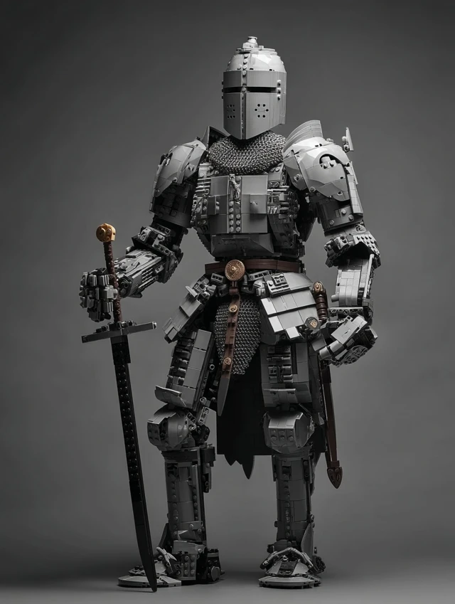 Lego Crusader Knight Detailed Armour Illustration