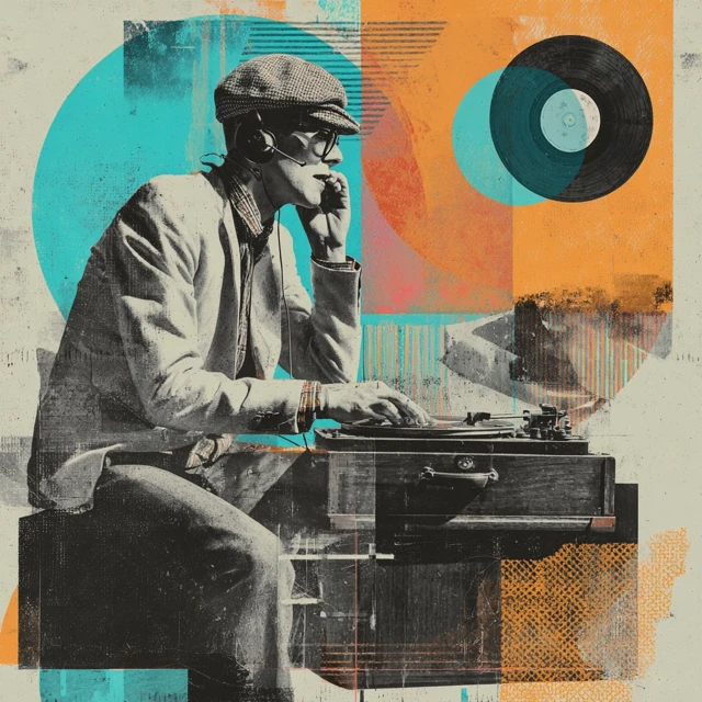 Vintage Music Graphic Feel The Music Retro Art