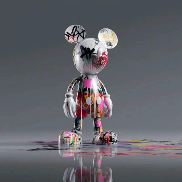 Graffiti Mickey Mouse Art - 4K Chrome Diorama