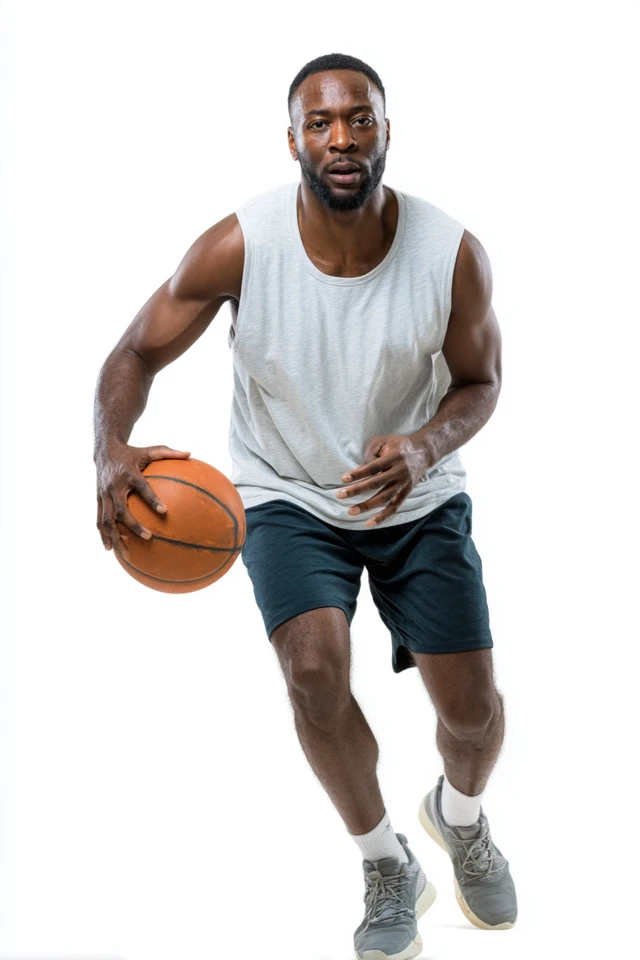 Basketball Player in Action Dynamic Pose