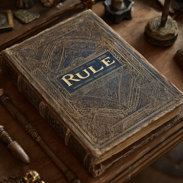 Fantasy Rule Book Detailed Illustration