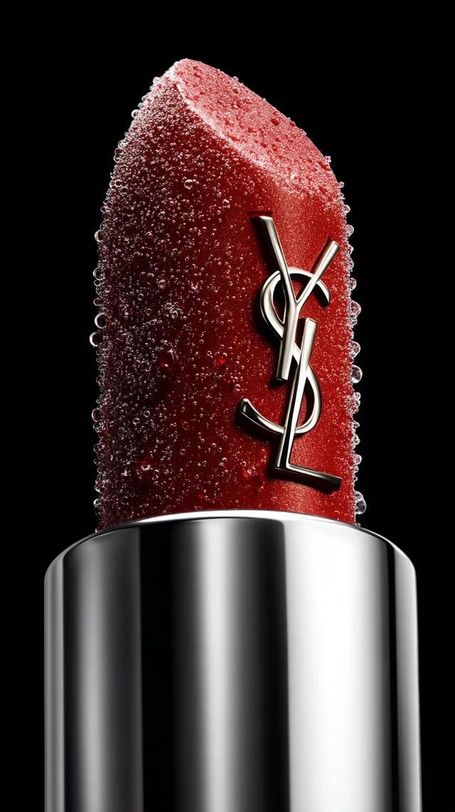 YSL Lipstick Frosted Red Luxury Beauty Product