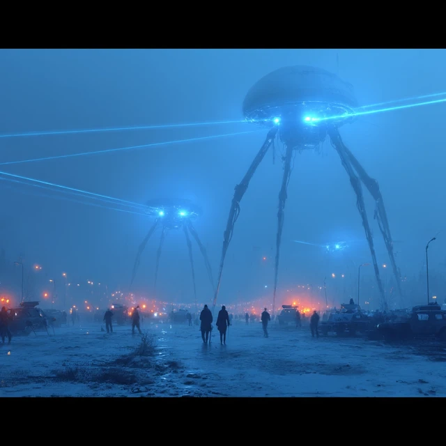 The War of the Worlds Martian Tripods Earth Battle