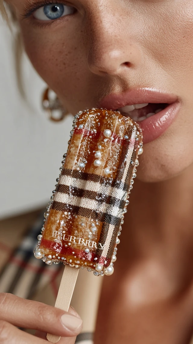 Burberry Ice Cream Popsicle Luxury Fashion 4K