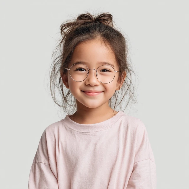 Smiling Chinese Girl in Glasses Commercial Photo