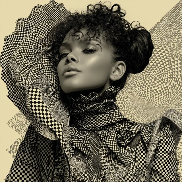 Black Female Optical Illusion Image Inspired by Sugihara