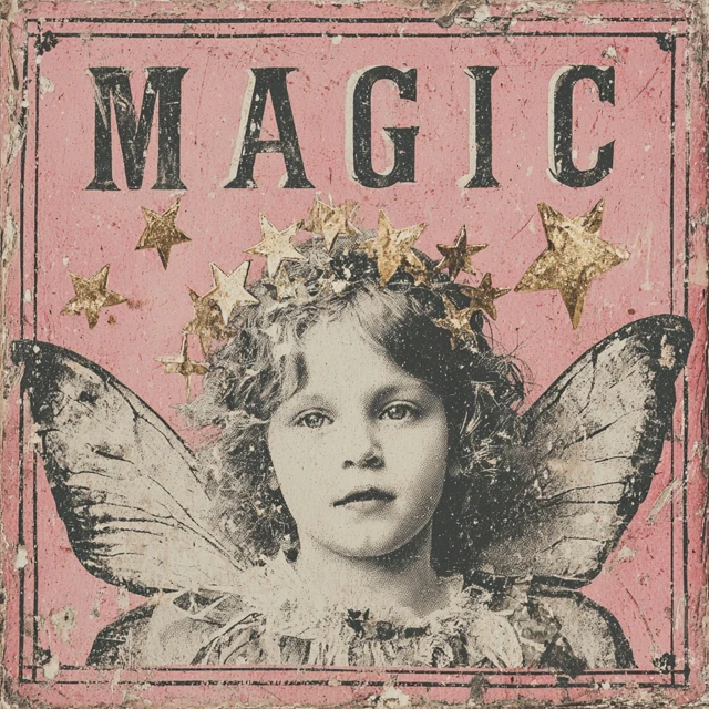 Magic Fairy Portrait Vintage Art