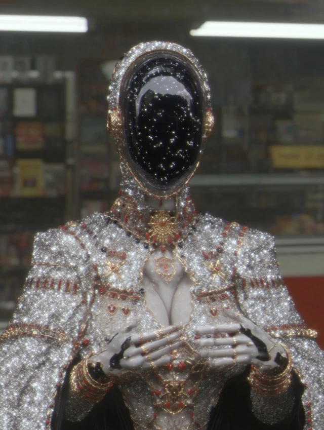 Futuristic Figure Time Capsule Knowledge