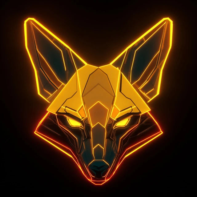 Cyberpunk Jackal Neon Logo