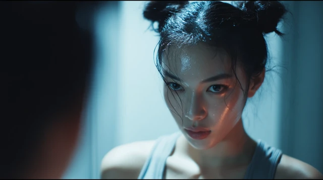 Tired Ballet Dancer: Determination and Sweat