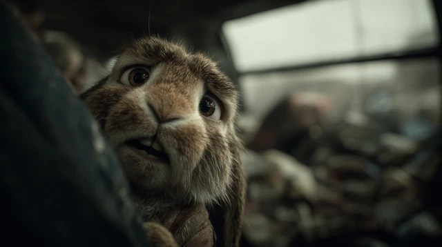 Cute Rabbit Close Up Zootopia Style
