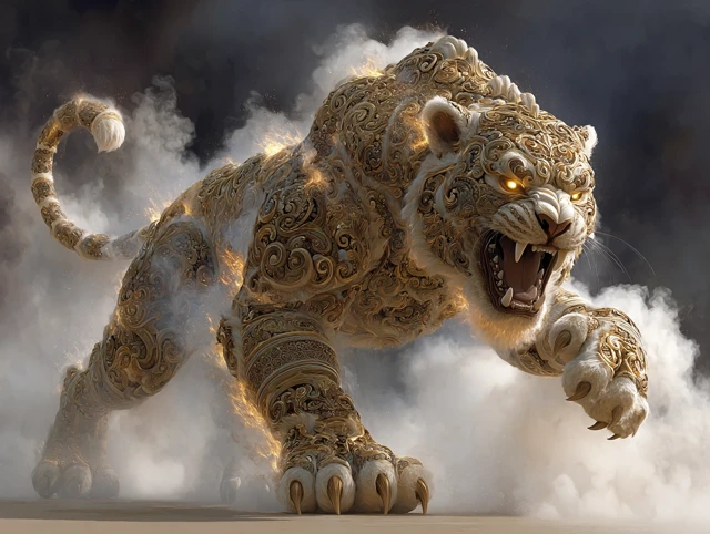 Legendary Chinese Beast Fierce Animal Art