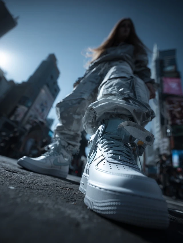 NYC Fashion Indian Woman Nike Air Force