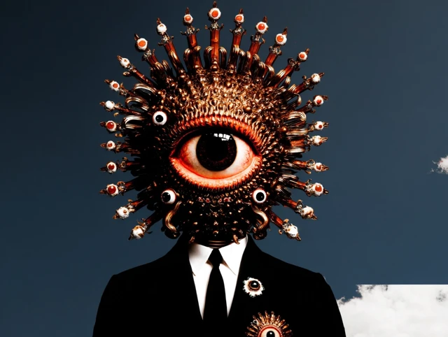 Renaissance Sun Deity Surreal Art Divine Eye