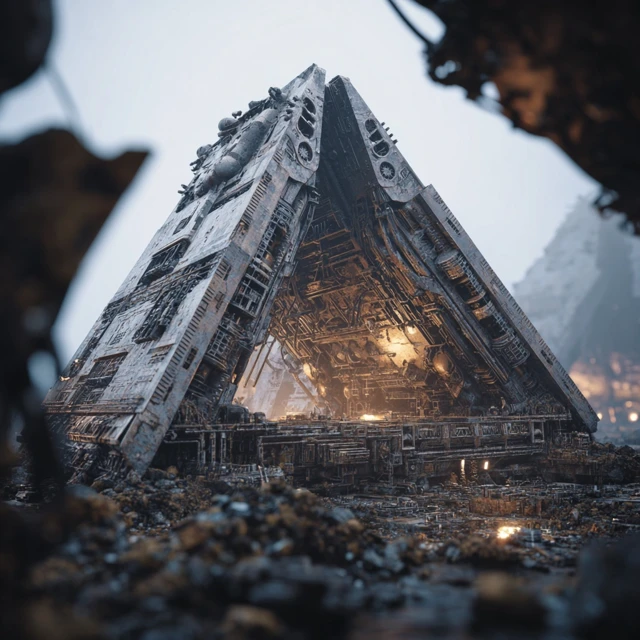 Damaged Ancient Alien Structure
