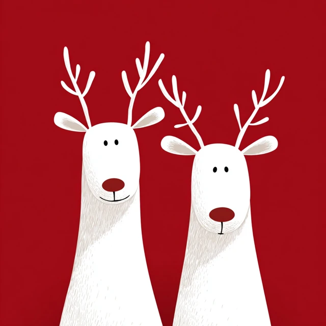 Cartoon Reindeer Christmas Clipart Design