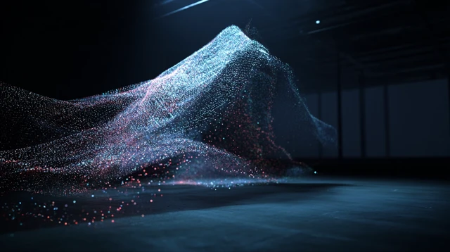 Abstract Particle Formation 3D Render