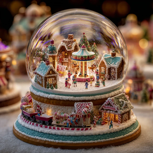 Miniature Christmas Snow Globe Wonderland