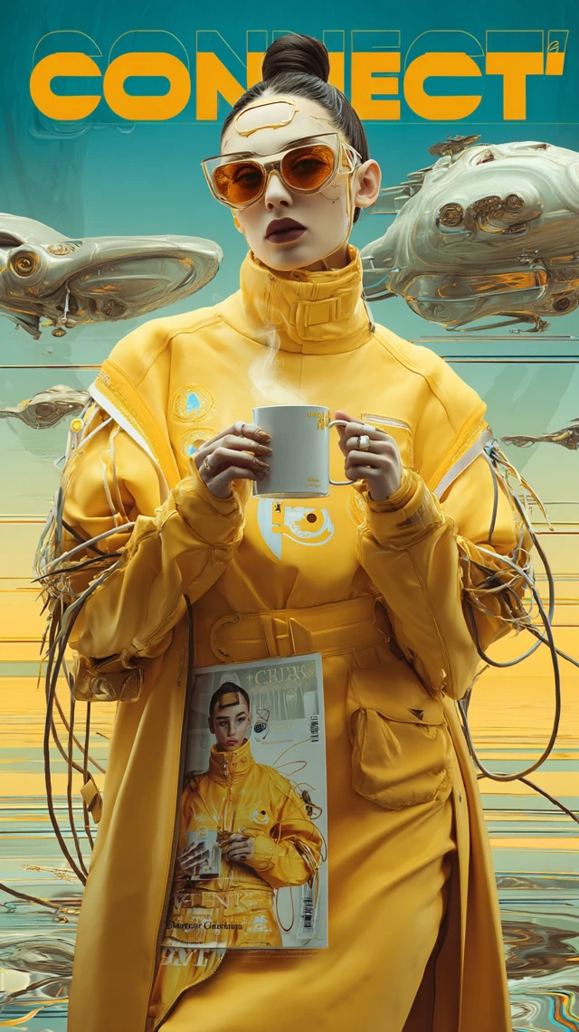 CONNECTi Magazine Cover Model Futuristic Style