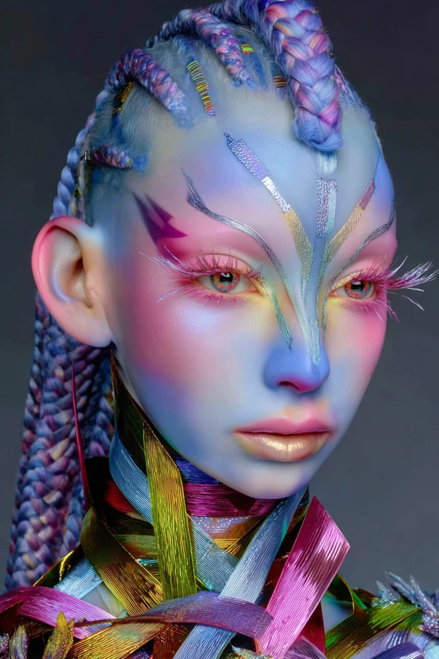 Tribal SciFi Female Humanoid Character