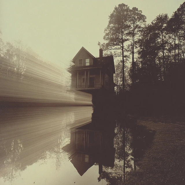Haunted House in the Fog Spooky Atmosphere