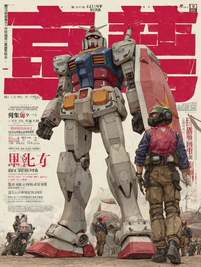 Gundam RX78 Mobile Suit Anime Art