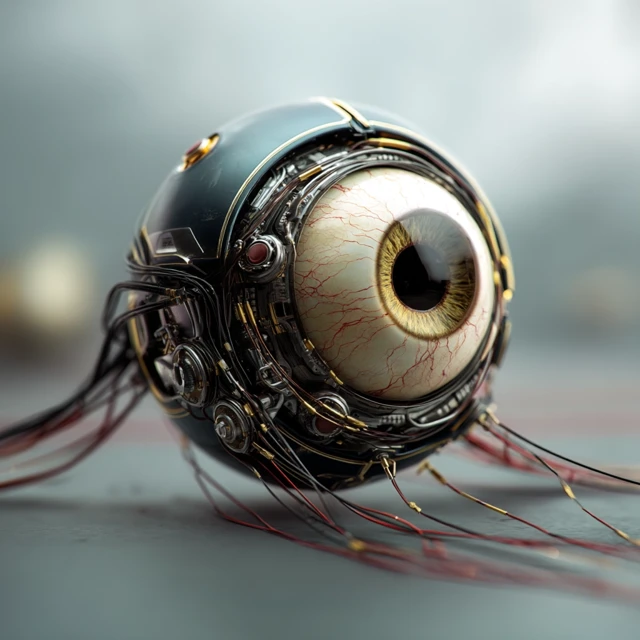 Detailed Robotic Eyeball 3D Render