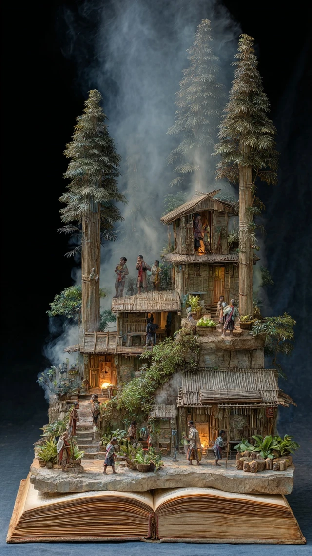 Haunted Village Pop Up Book 3D Diorama