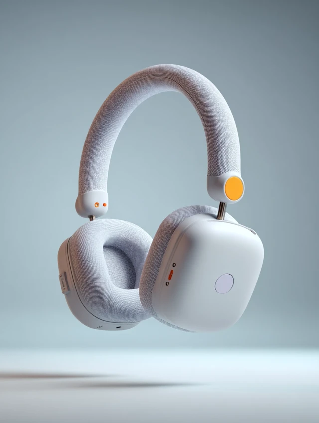Teenage Engineering Headphones 3D Render Minimalist Design