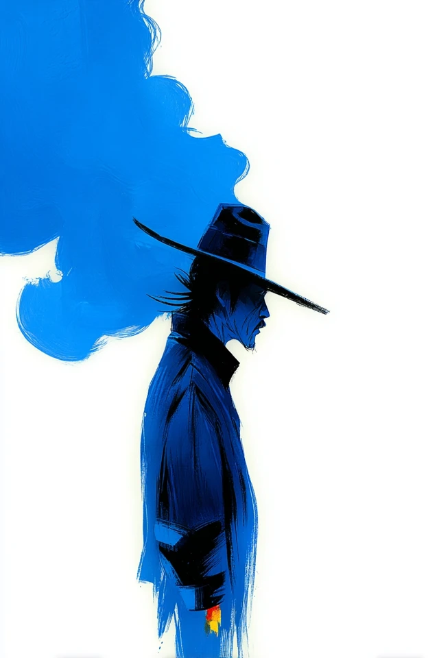 Fantasy Wizard in Smoke Graphic Novel Scene