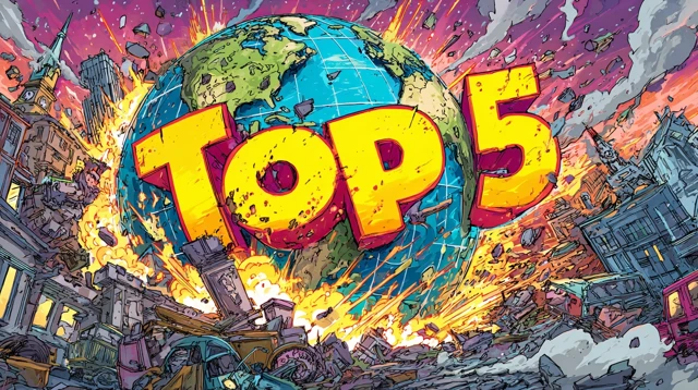 Political Cartoon Absurdity Globe Time Bomb