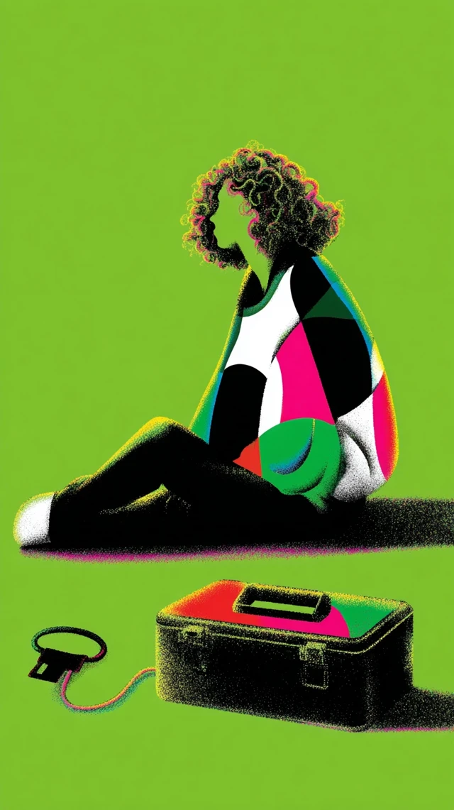 Woman and Toolbox Pop Art