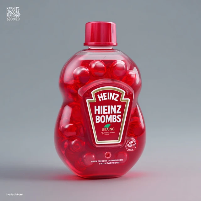Heinz Stain Bombs Laundry Detergent 3D Render